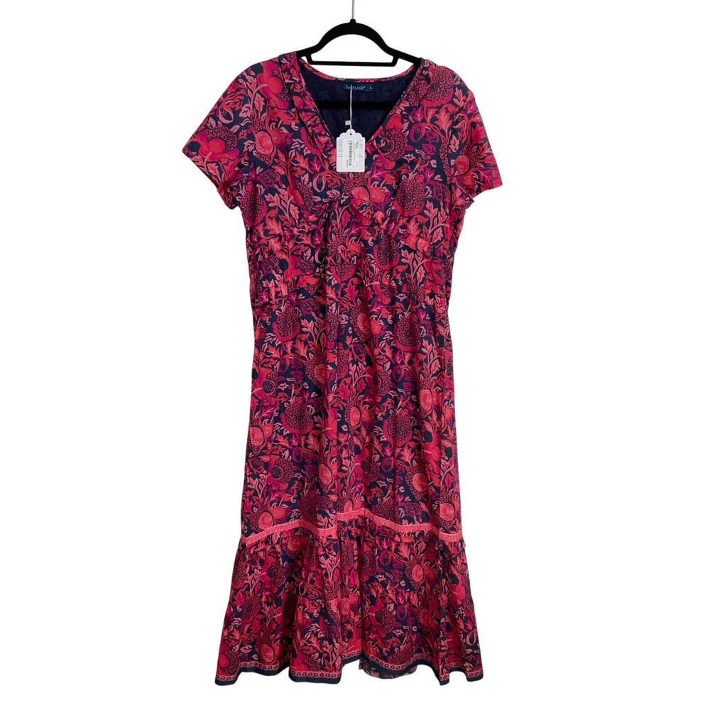 La Plage Mallory Navy Floral Dress‎ NWT size large